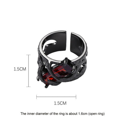 Elegant Black Gemstone Engagement Ring