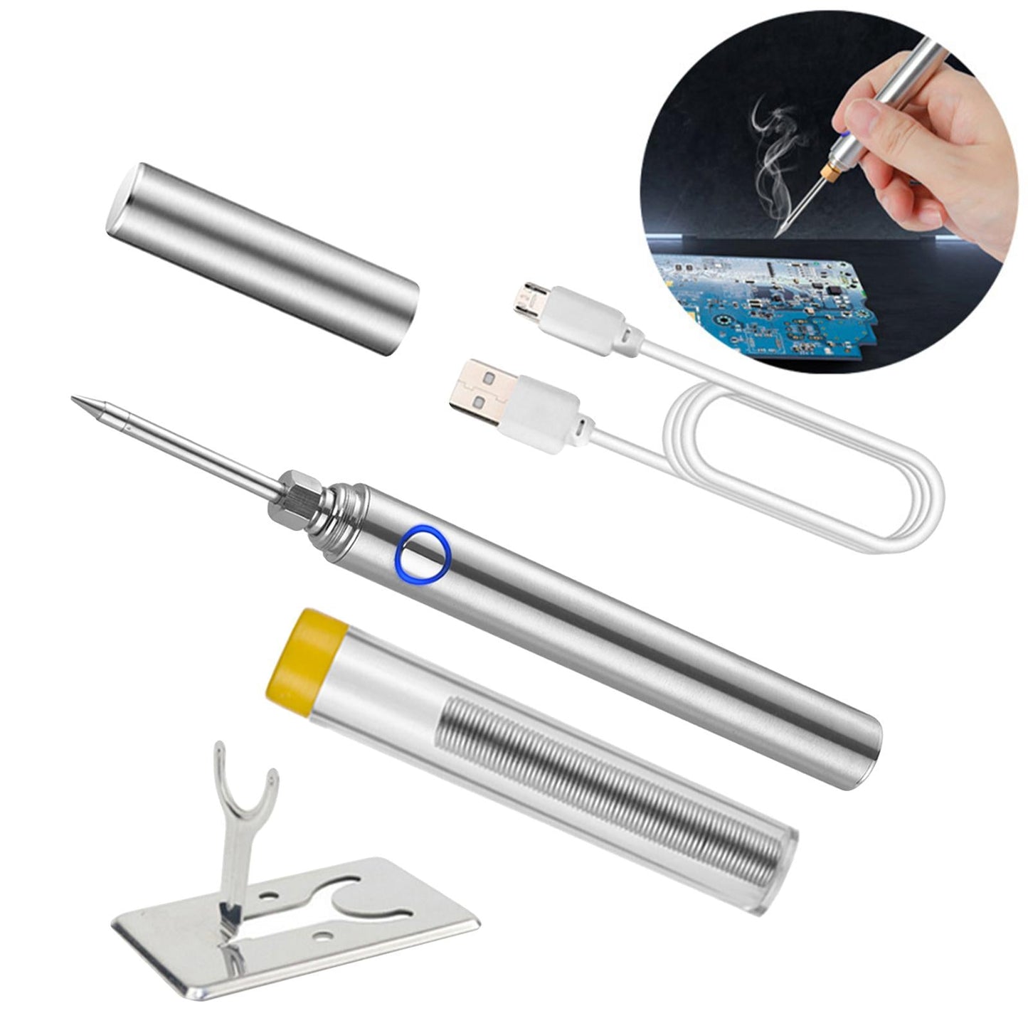 Portable Mini USB Soldering Iron Set
