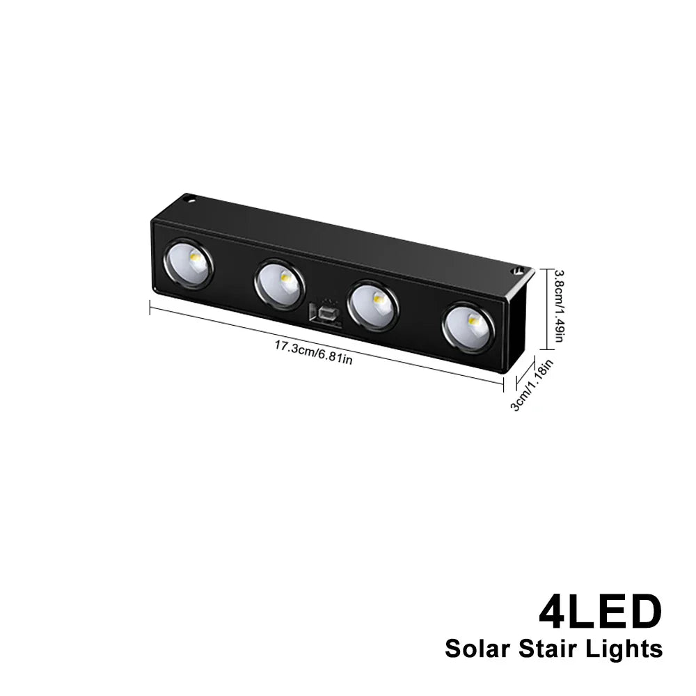 Bright Solar Powered Garden Lights 4-Pack Outdoor Set