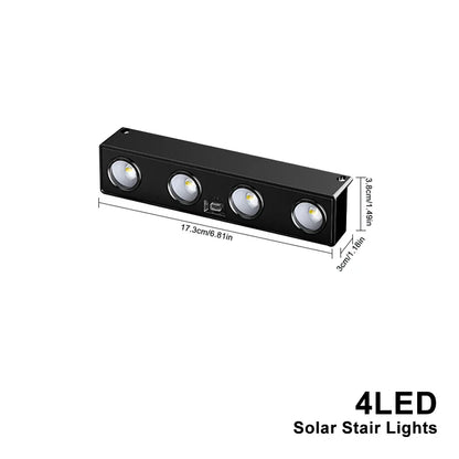 Bright Solar Powered Garden Lights 4-Pack Outdoor Set