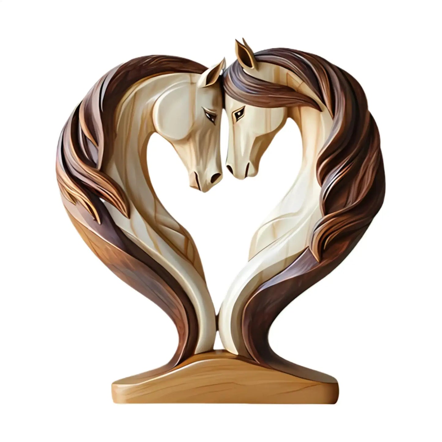 Beautiful Wooden Horse Figure Decoration