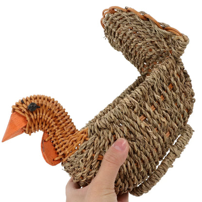 Rustic Handwoven Natural Wicker Turkey Basket