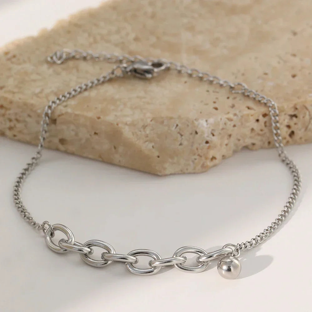 Dainty Chain Curb Link Paperclip Bracelet