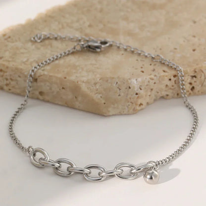 Dainty Chain Curb Link Paperclip Bracelet