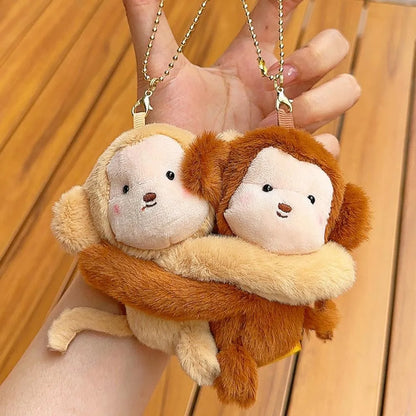 Cute Plush Animal Hug Keychain Toys