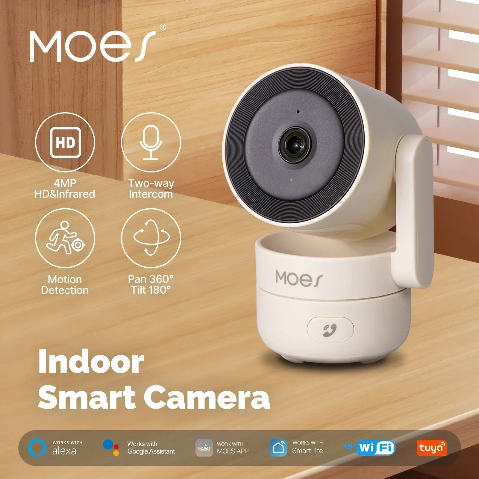 Wireless Smart Home Security Camera 4MP HD WiFi - Luxicro