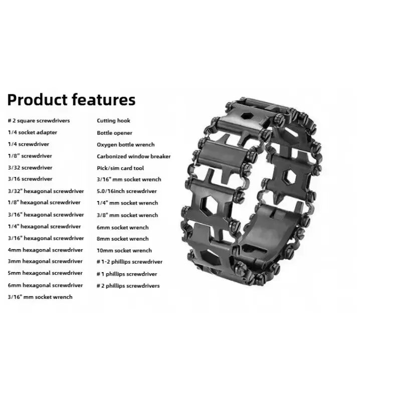 Tough Stainless Steel Survival Bracelet