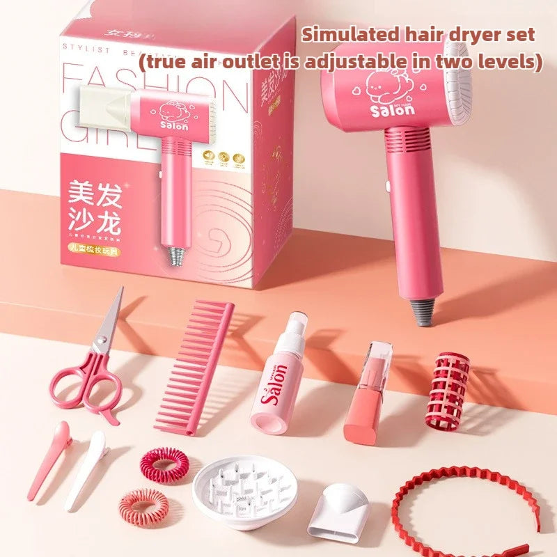 Fun Pink Kids Hair Play Set With Dryer & Accessories