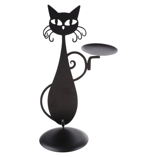 Dark Cat Figurine Candle Holder - Luxicro