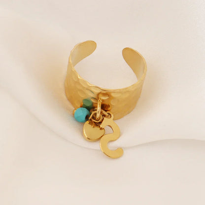 Engraved Custom Initial Heart Ring