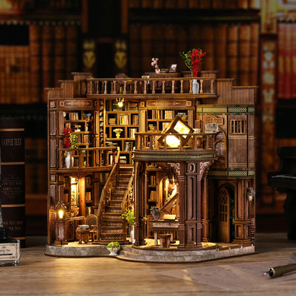 Small Wooden Dollhouse DIY Kit Fall Room Decoration - Luxicro