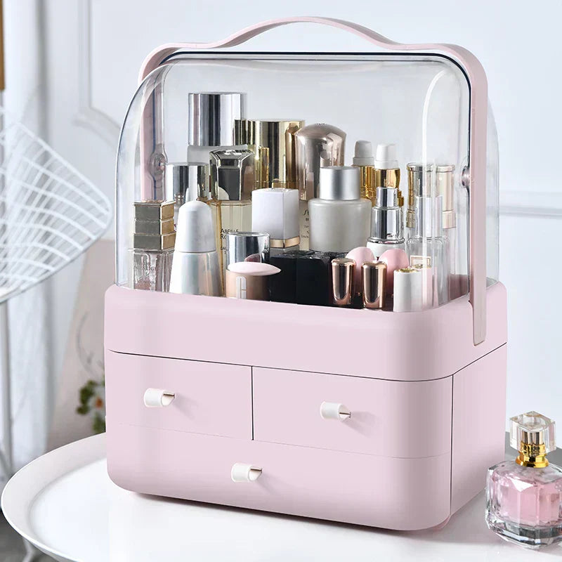 Compact Cosmetic Storage Box with Drawer - Luxicro
