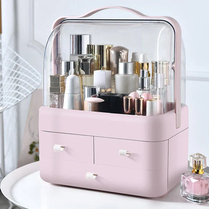 Compact Cosmetic Storage Box with Drawer - Luxicro