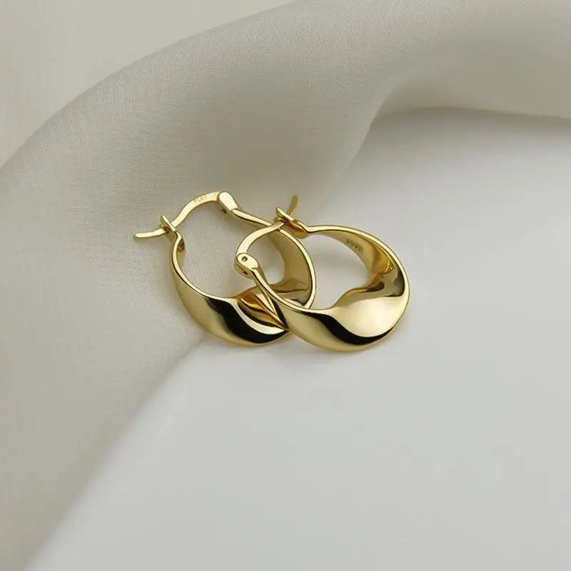 Classic Round Metal Circle Earrings - Luxicro