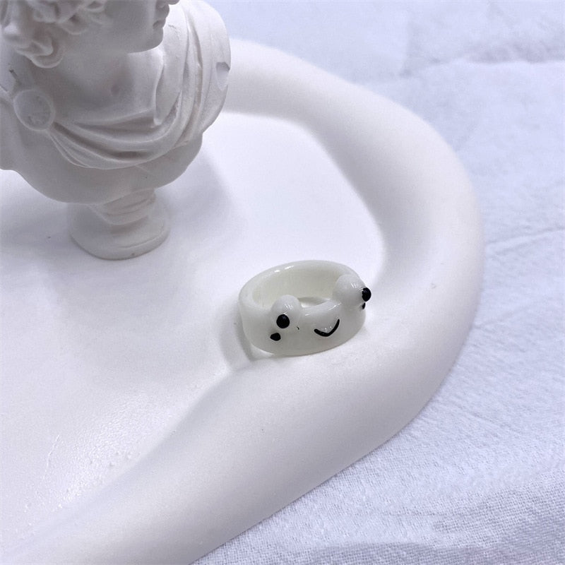 Fun Green Frog Childrens Ring - Luxicro