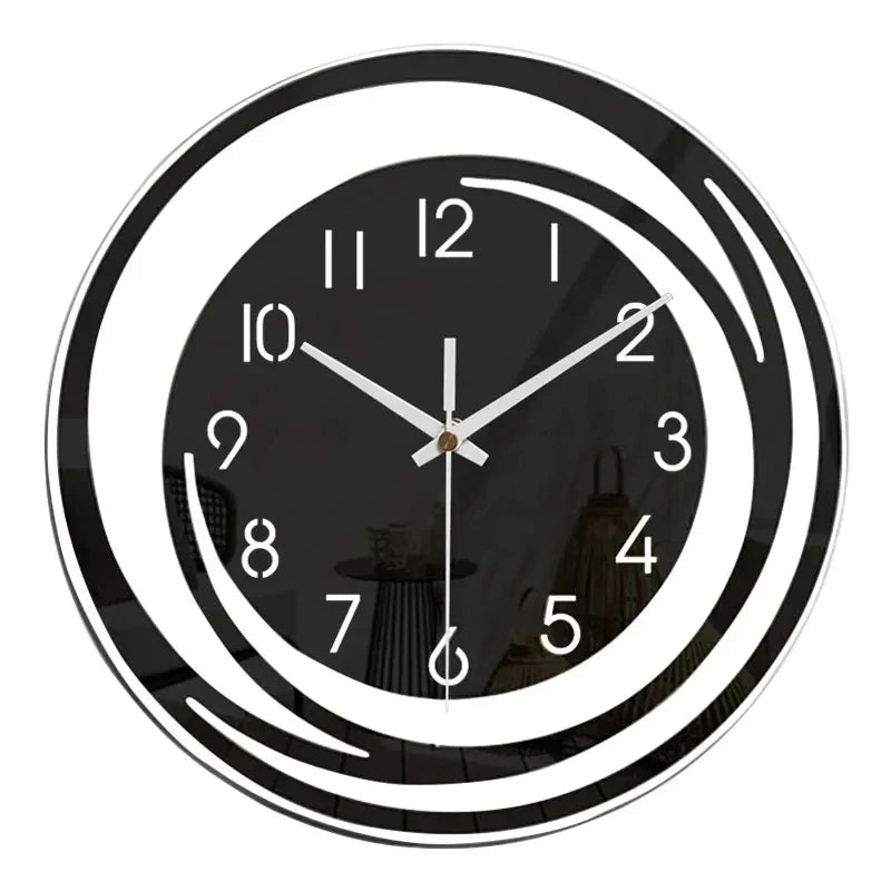 Contemporary White Wall Clock Made of Acrylic
