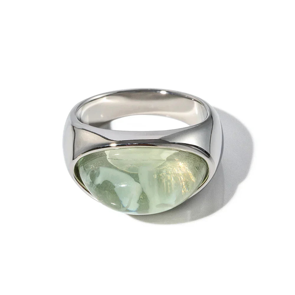 Luxurious Oval Stone Ring Collection
