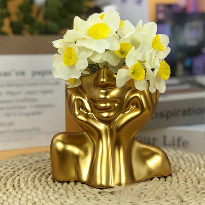 Vibrant Flower Outdoor Planter Statue - Luxicro