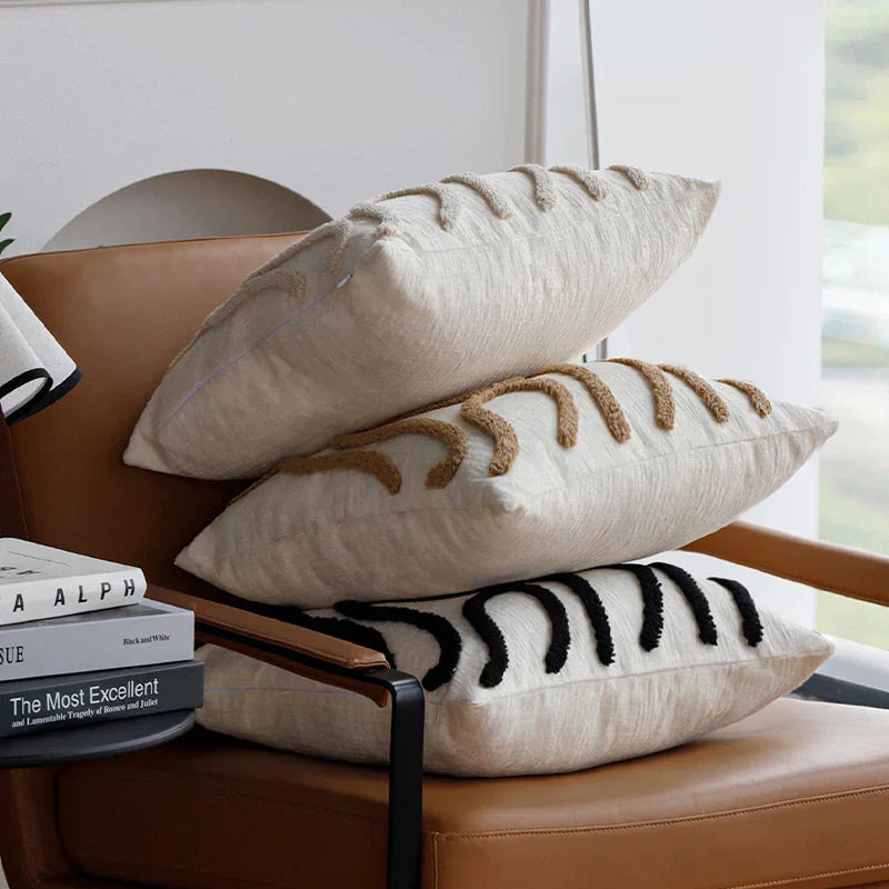Soft Plush Pillow with Contemporary Geo Design