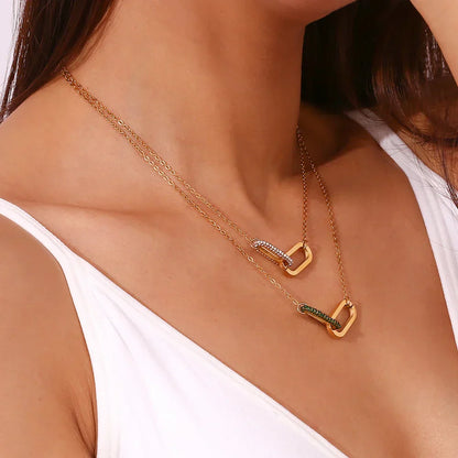Fashionable Clip Chain Heart Pendant