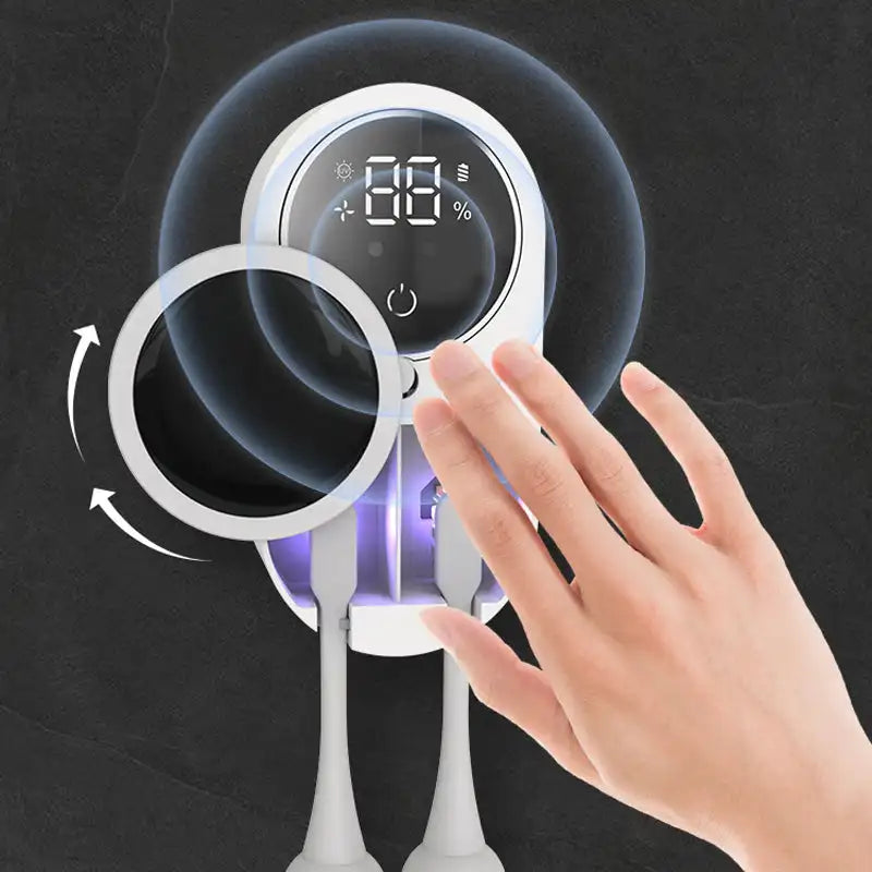 Automatic UV Toothbrush Sanitizer Wall Mount Holder