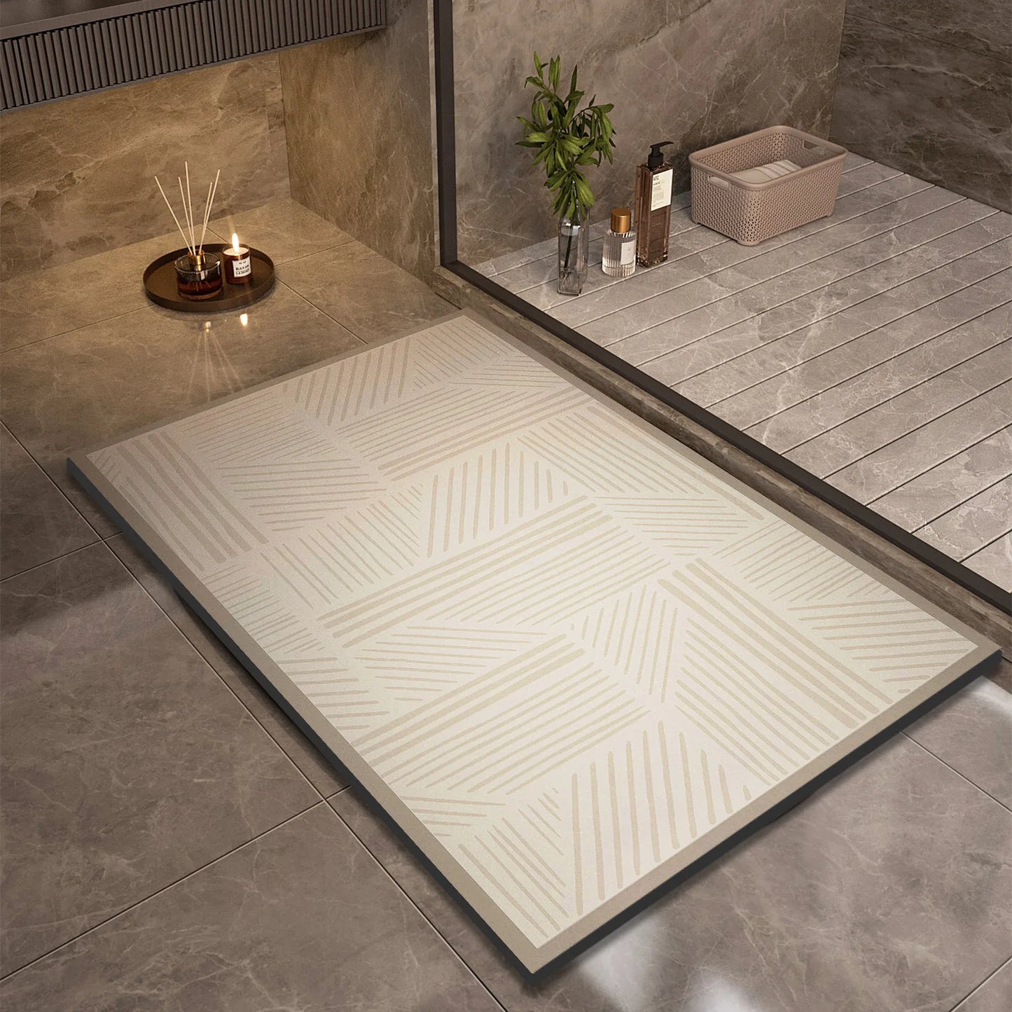 Non Slip Bathroom Rug Fast Drying Shower Mat
