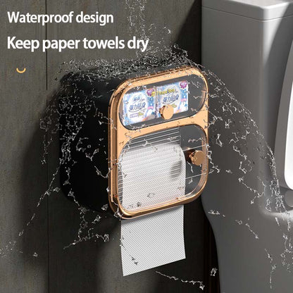 Compact Toilet Paper Roll Holder Storage Container
