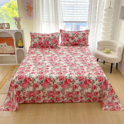 Comfortable Floral Pattern Bed Sheet Set