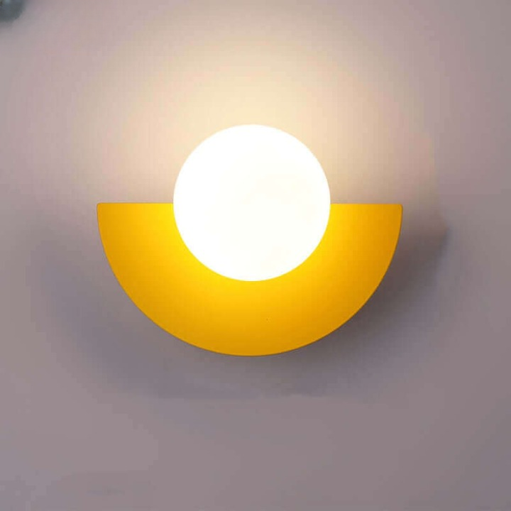 Contemporary Half Moon Steel Wall Lamp