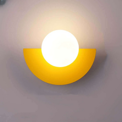 Contemporary Half Moon Steel Wall Lamp