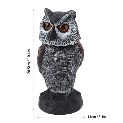 Outdoor Owl Decoy with Moving Head
