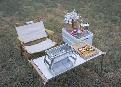 Space Saving Folding Metal Gas BBQ Grill