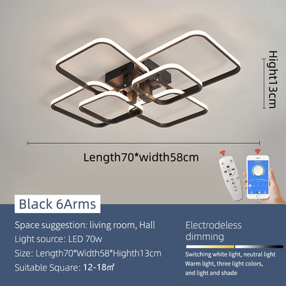 Luxury Glass Modern LED Ceiling Lamp