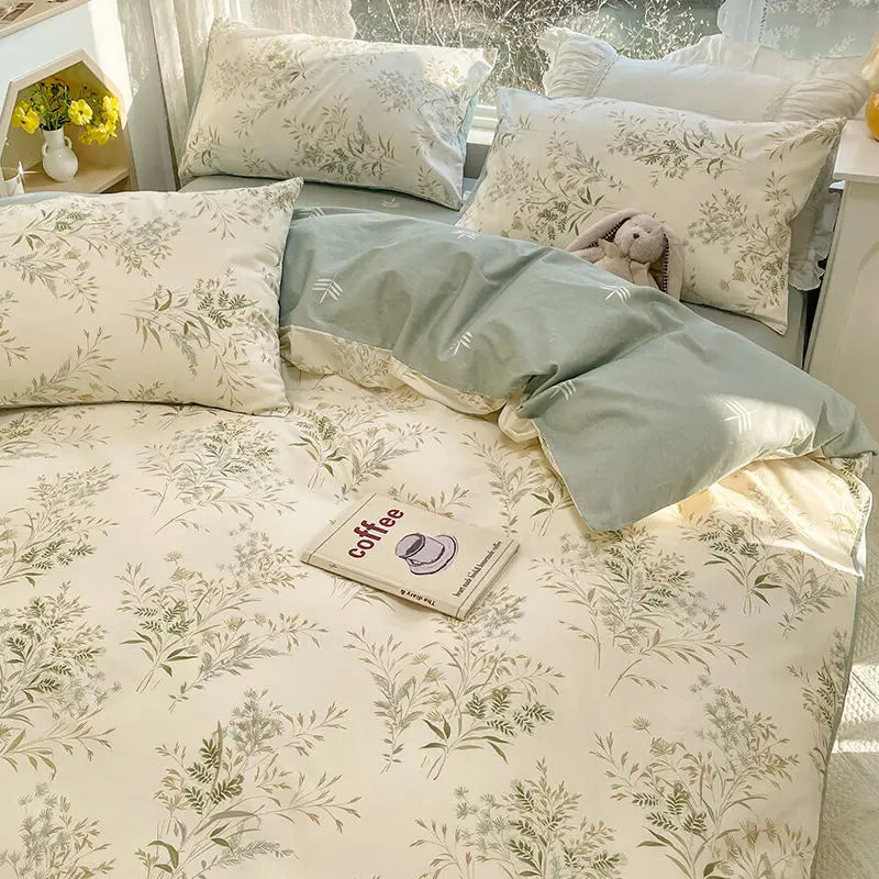 Soft Floral Bedding Comforter Set