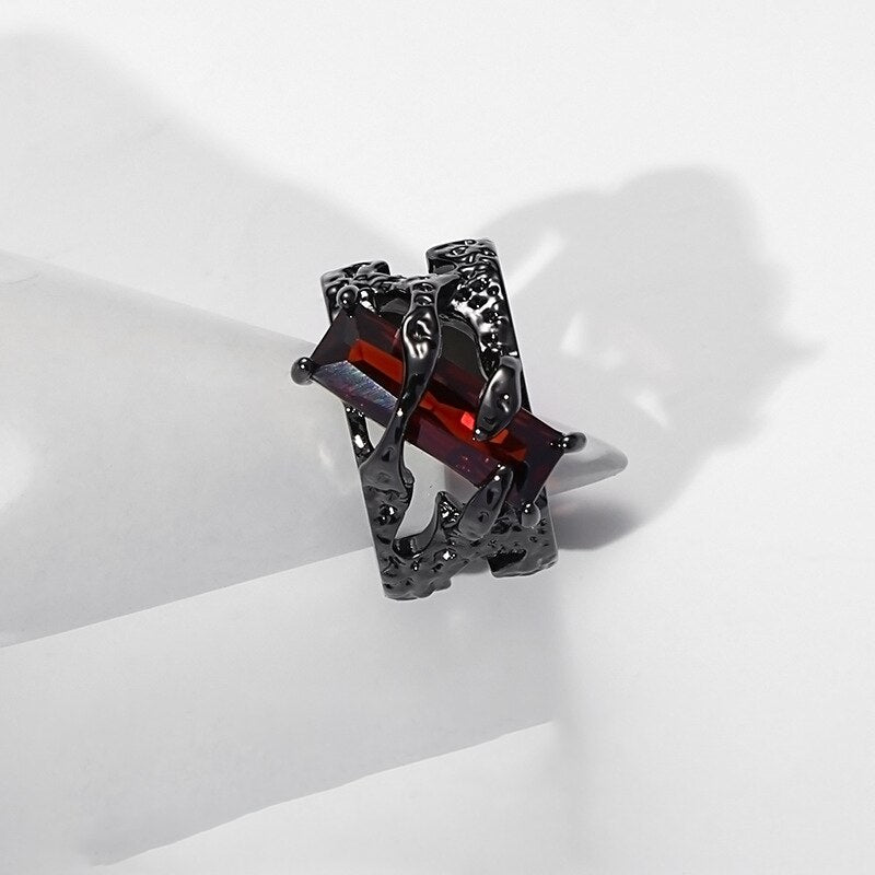 Gorgeous Dark Blue Zircon Stone Ring