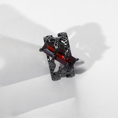 Gorgeous Dark Blue Zircon Stone Ring