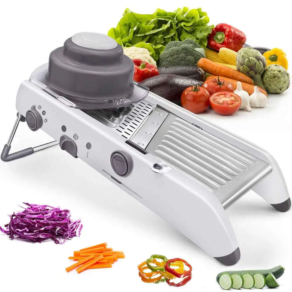 Premium 18-in-1 Vegetable Slicer with Sharp Stainless Steel Blades