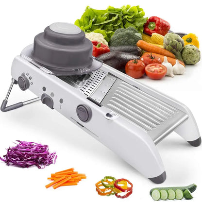 Premium 18-in-1 Vegetable Slicer with Sharp Stainless Steel Blades