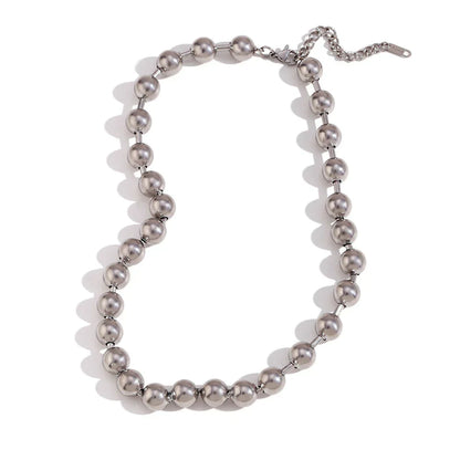 Premium 18k Gold Statement Bead Necklace