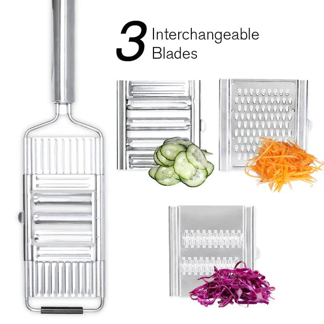 Easy Grip Stainless Steel Food Grater & Chopper