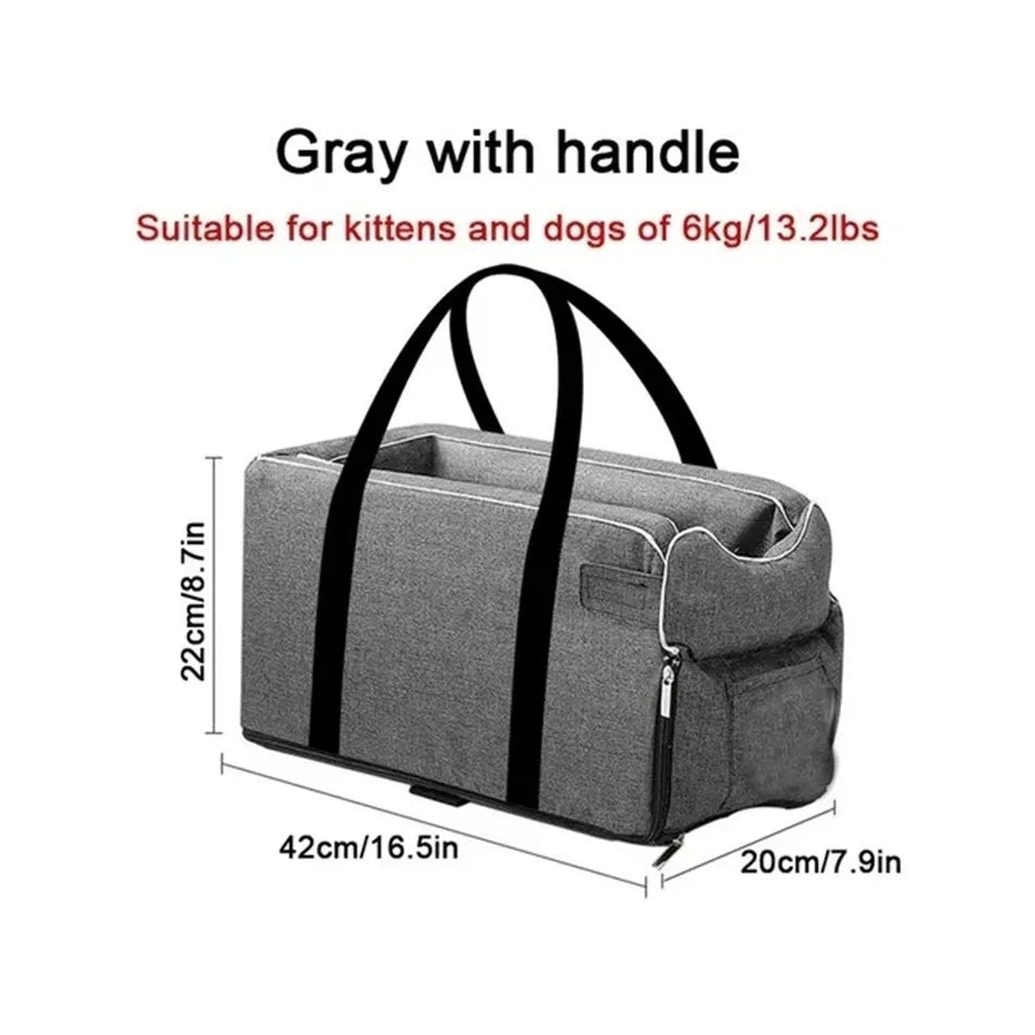 Comfy Pet Car Booster Seat Portable Travel Bed