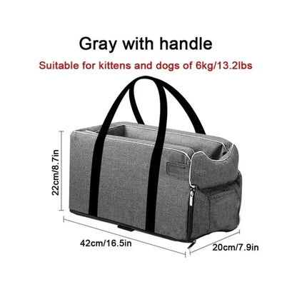 Comfy Pet Car Booster Seat Portable Travel Bed