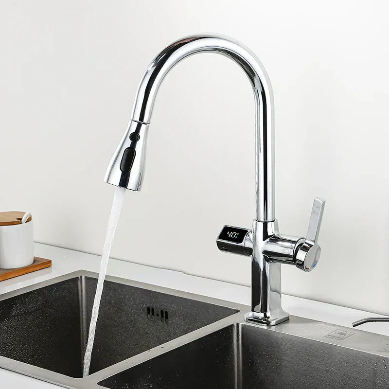 Stainless Touchless Kitchen Faucet with Rotating Spout