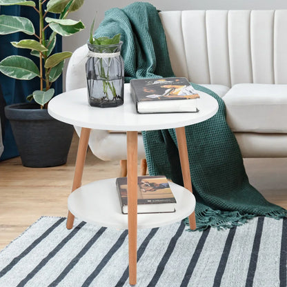 Space Saving 2 Shelf Coffee Table with Storage - Luxicro