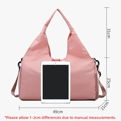 Athletic Gym Bag with Shoe Compartment