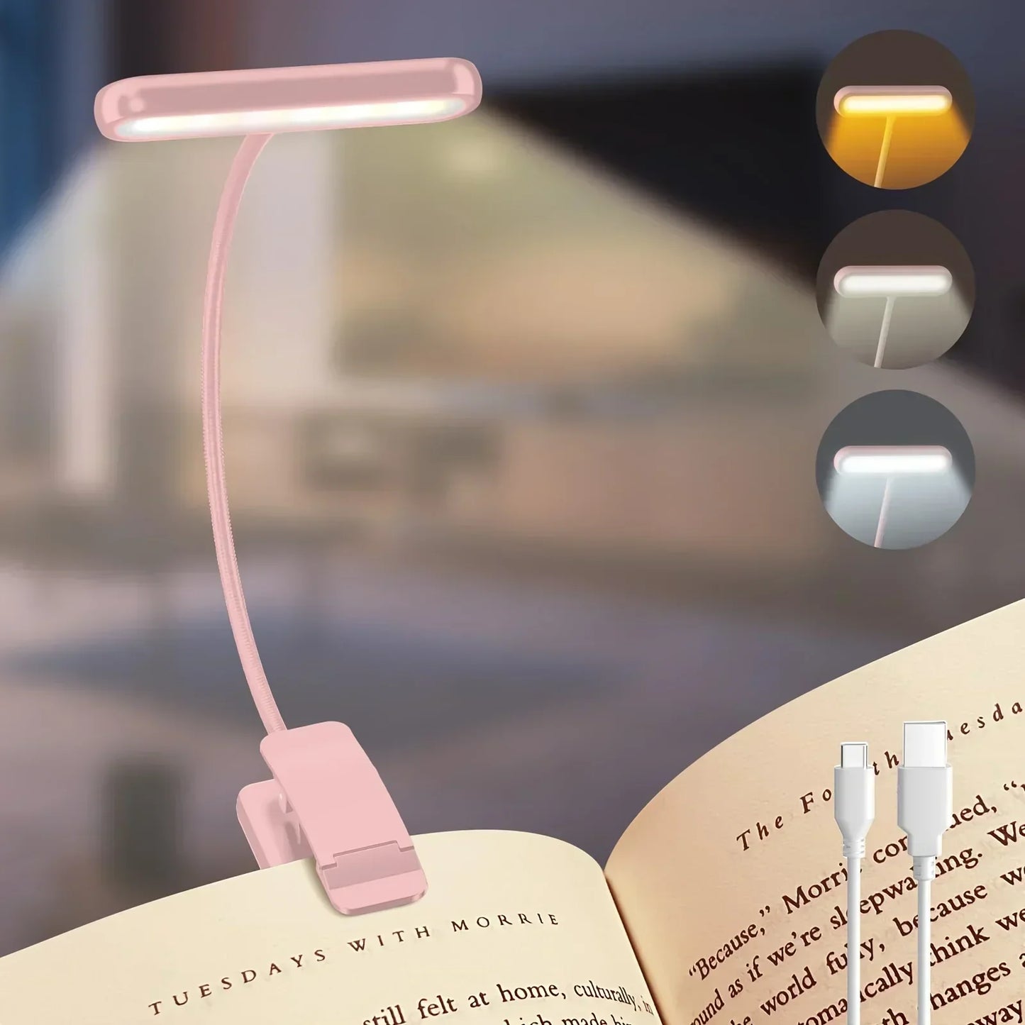 Compact Rechargeable Desk Light with Adjustable Brightness