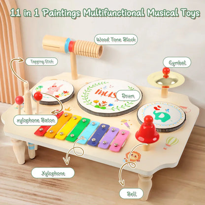 Kids Wooden Musical Instrument Kit