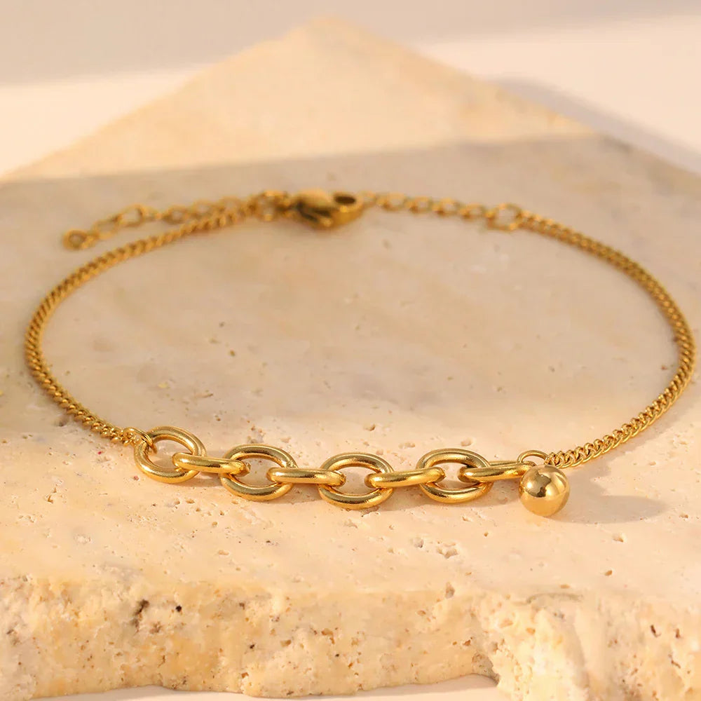 Dainty Chain Curb Link Paperclip Bracelet
