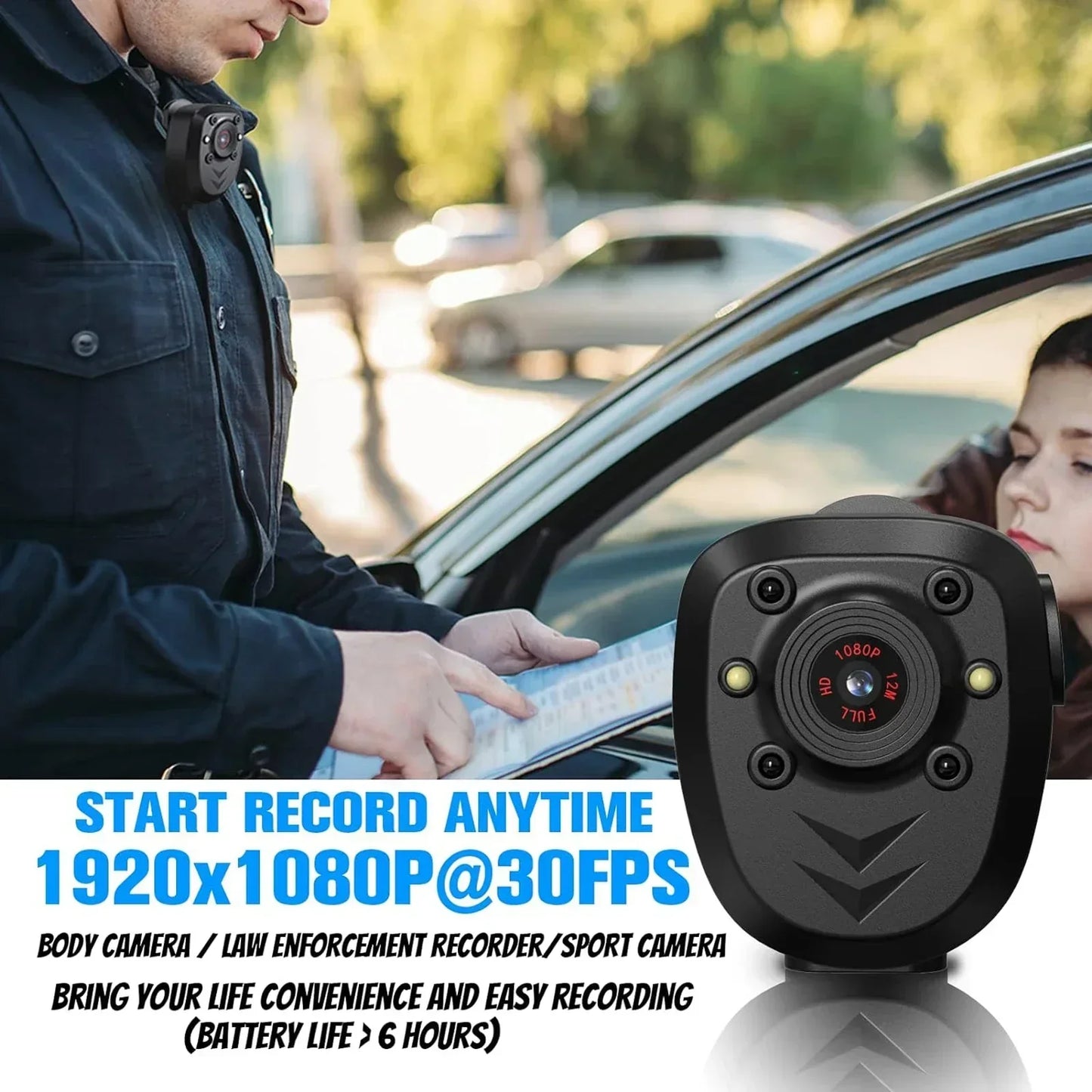 Compact Wi-Fi Night Vision Surveillance Camera