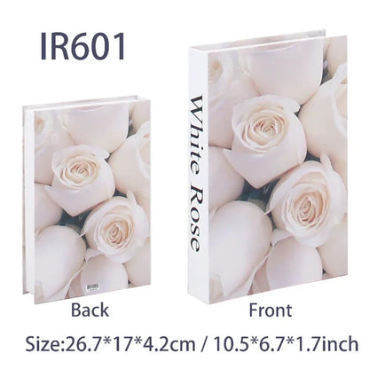 Decorative Wooden Book Box for Living Room Storage